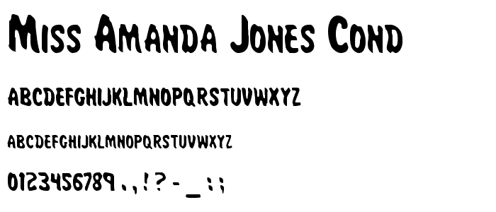 Miss Amanda Jones Cond font